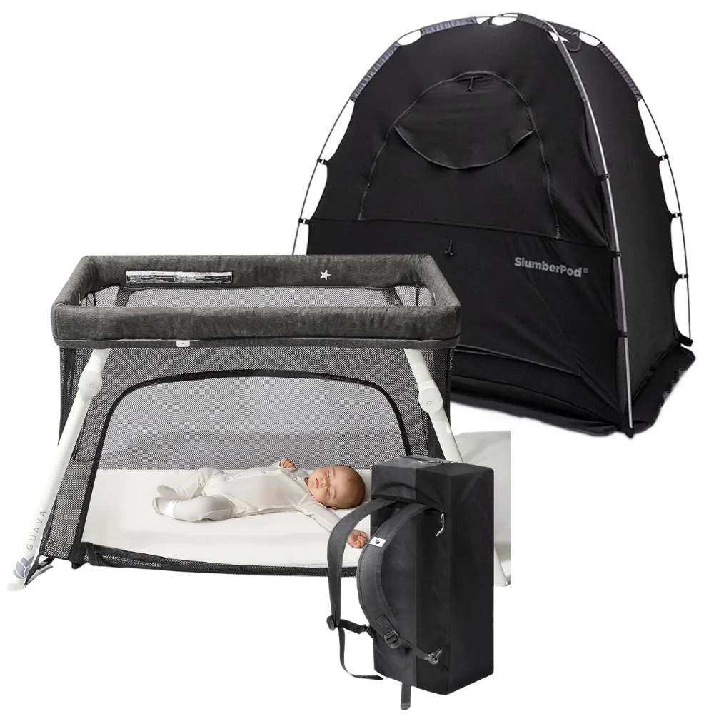 Guava Lotus Travel Crib + SlumberPod