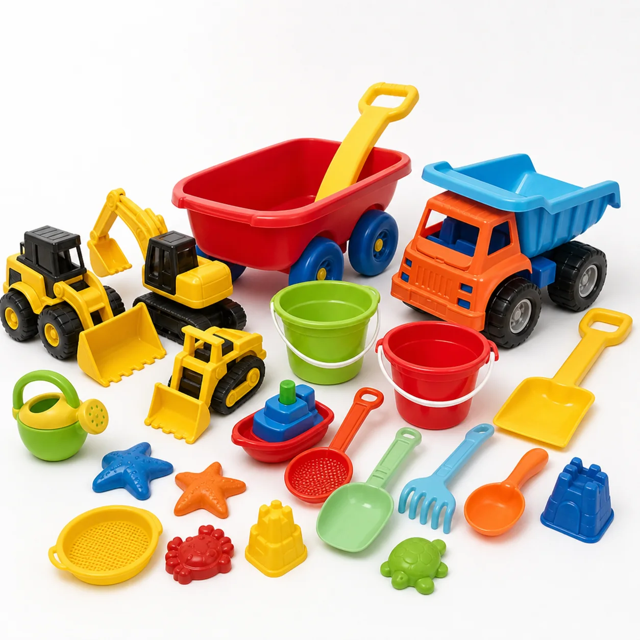 Outside Trucks + Beach Toys
